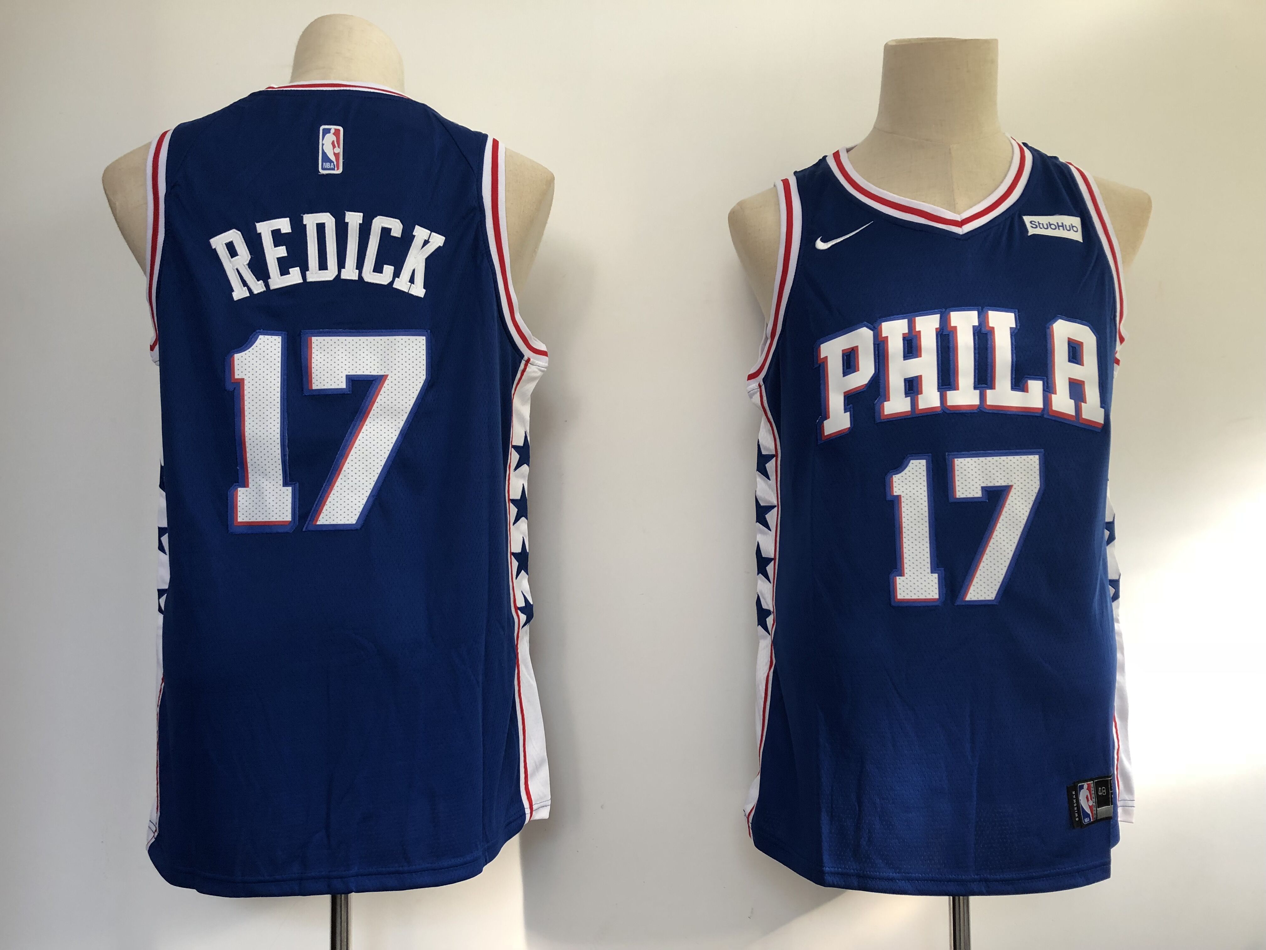 Men Philadelphia 76ers 17 Redick blue Game Nike NBA Jerseys
